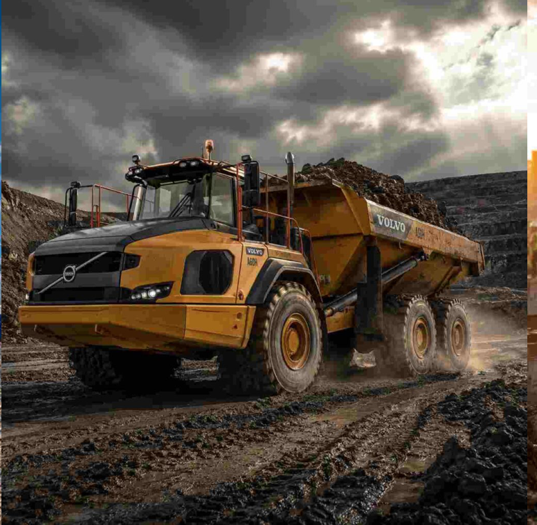Camion articulado Volvo en mina