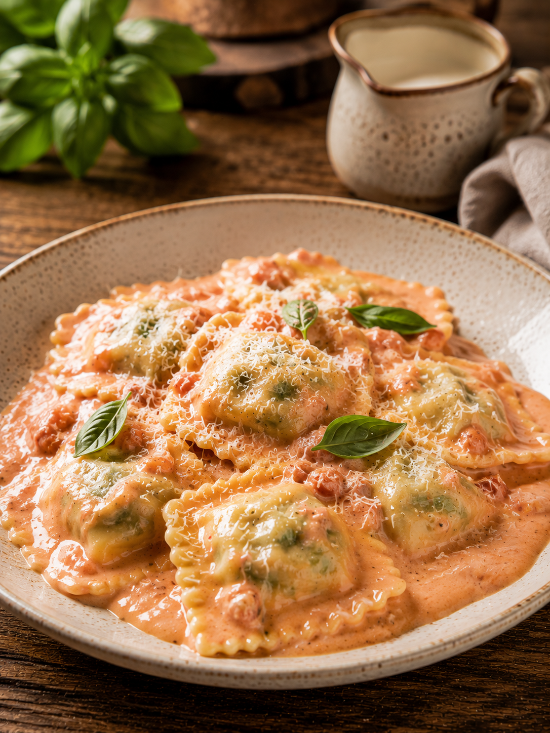 Ravioli en salsa